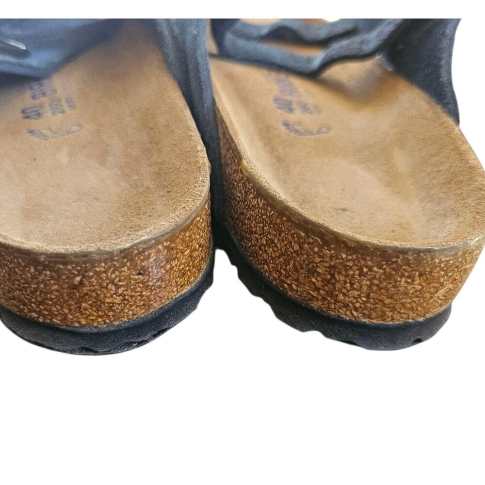 Birkenstock Zurich Sandals EU 40 Regular New Navy Blue Soft Footed Suede Slides - Picture 6 of 13